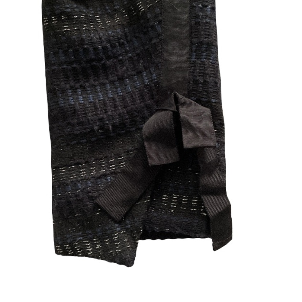 SØSKEN Jacquard Notch Collar Long Jacket Blue Black, size L - Picture 9 of 14